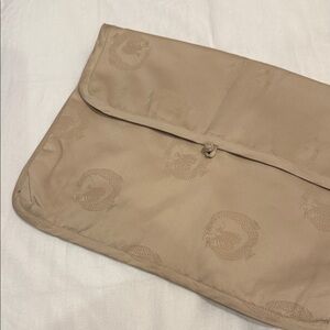 Natori Beige Dragon Print Lingerie/Travel Storage Pouch